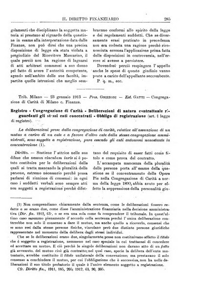 Il diritto finanziario rivista quindicinale di dottrina e giurisprudenza in materia d'imposte dirette e tasse sugli affari