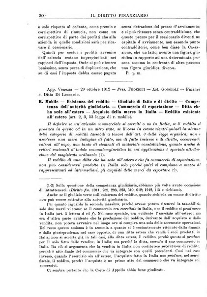 Il diritto finanziario rivista quindicinale di dottrina e giurisprudenza in materia d'imposte dirette e tasse sugli affari