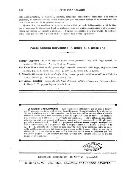 Il diritto finanziario rivista quindicinale di dottrina e giurisprudenza in materia d'imposte dirette e tasse sugli affari