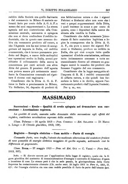 Il diritto finanziario rivista quindicinale di dottrina e giurisprudenza in materia d'imposte dirette e tasse sugli affari