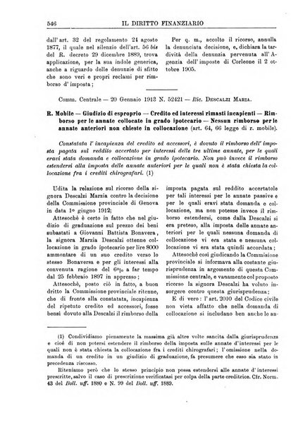 Il diritto finanziario rivista quindicinale di dottrina e giurisprudenza in materia d'imposte dirette e tasse sugli affari