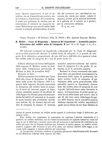 Il diritto finanziario rivista quindicinale di dottrina e giurisprudenza in materia d'imposte dirette e tasse sugli affari