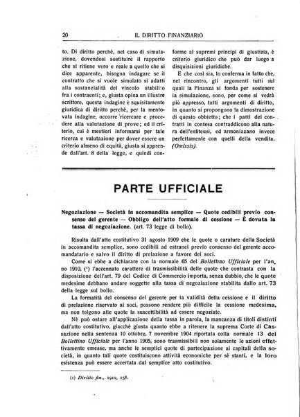 Il diritto finanziario rivista quindicinale di dottrina e giurisprudenza in materia d'imposte dirette e tasse sugli affari