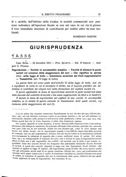 Il diritto finanziario rivista quindicinale di dottrina e giurisprudenza in materia d'imposte dirette e tasse sugli affari