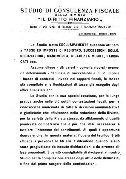 Il diritto finanziario rivista quindicinale di dottrina e giurisprudenza in materia d'imposte dirette e tasse sugli affari