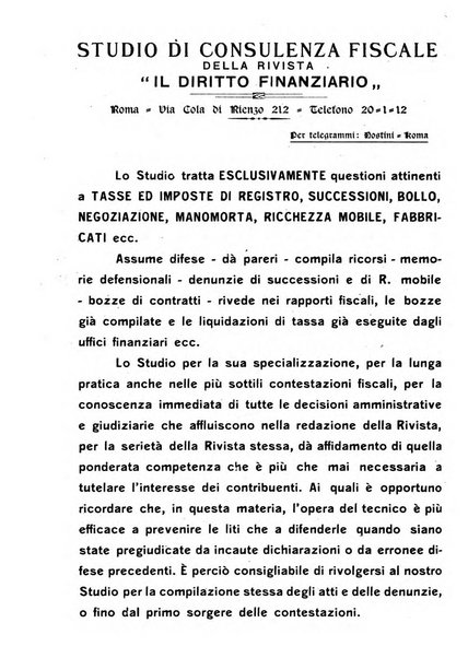 Il diritto finanziario rivista quindicinale di dottrina e giurisprudenza in materia d'imposte dirette e tasse sugli affari