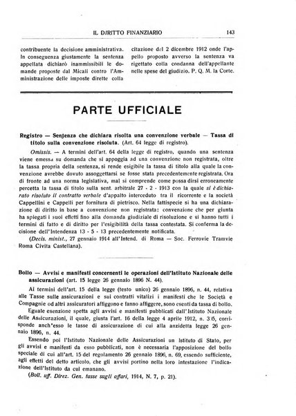 Il diritto finanziario rivista quindicinale di dottrina e giurisprudenza in materia d'imposte dirette e tasse sugli affari