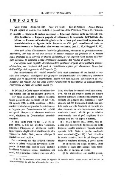 Il diritto finanziario rivista quindicinale di dottrina e giurisprudenza in materia d'imposte dirette e tasse sugli affari