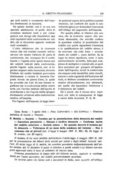 Il diritto finanziario rivista quindicinale di dottrina e giurisprudenza in materia d'imposte dirette e tasse sugli affari