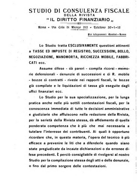 Il diritto finanziario rivista quindicinale di dottrina e giurisprudenza in materia d'imposte dirette e tasse sugli affari