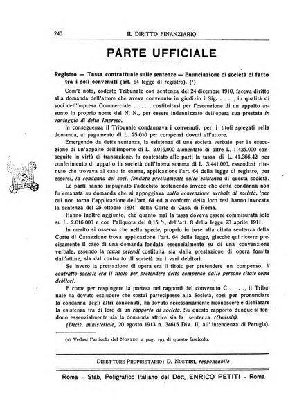 Il diritto finanziario rivista quindicinale di dottrina e giurisprudenza in materia d'imposte dirette e tasse sugli affari