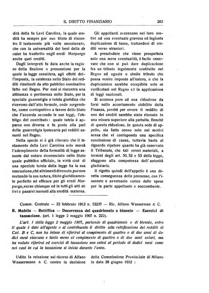 Il diritto finanziario rivista quindicinale di dottrina e giurisprudenza in materia d'imposte dirette e tasse sugli affari