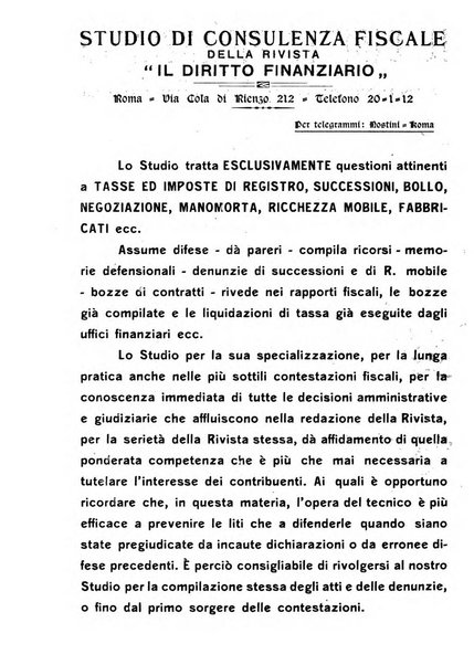 Il diritto finanziario rivista quindicinale di dottrina e giurisprudenza in materia d'imposte dirette e tasse sugli affari