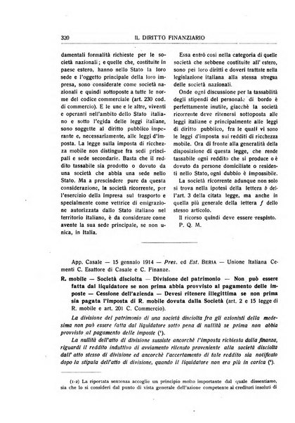 Il diritto finanziario rivista quindicinale di dottrina e giurisprudenza in materia d'imposte dirette e tasse sugli affari