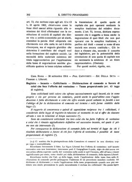 Il diritto finanziario rivista quindicinale di dottrina e giurisprudenza in materia d'imposte dirette e tasse sugli affari