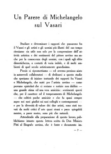 Il Vasari rivista d'arte e di studi vasariani