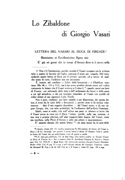 Il Vasari rivista d'arte e di studi vasariani