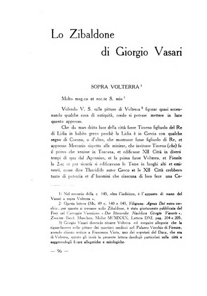 Il Vasari rivista d'arte e di studi vasariani