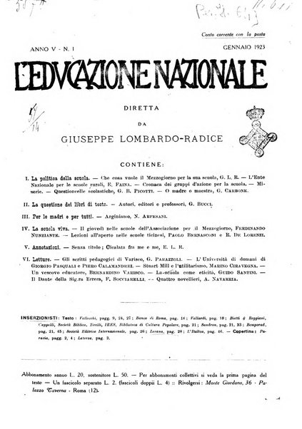 L'educazione nazionale