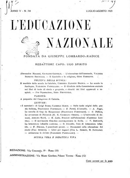 L'educazione nazionale