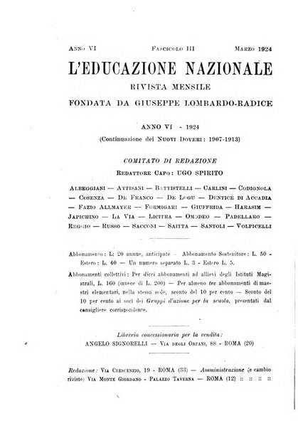 L'educazione nazionale