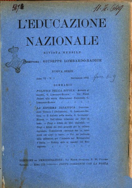 L'educazione nazionale