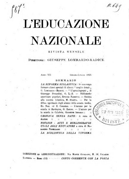 L'educazione nazionale