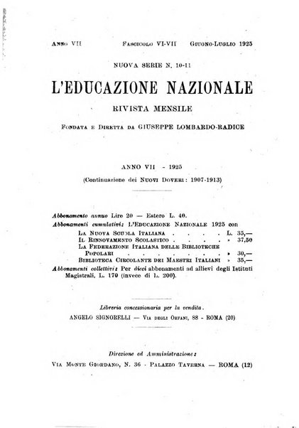 L'educazione nazionale