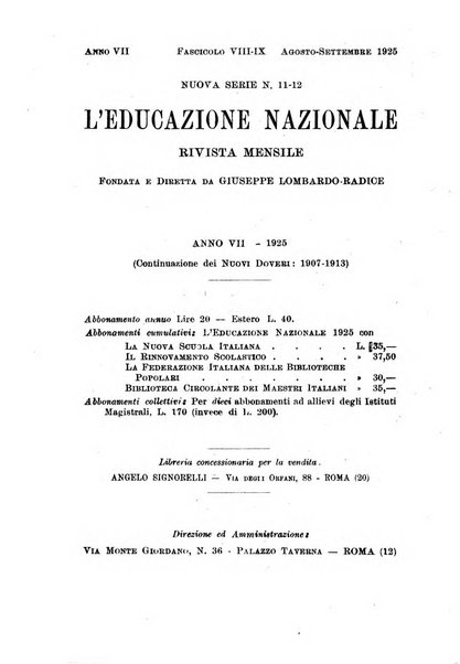 L'educazione nazionale