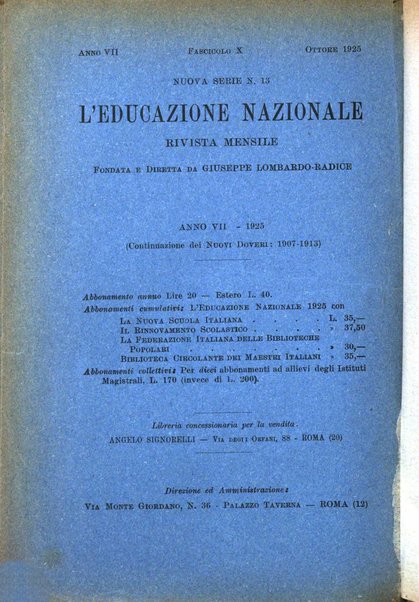 L'educazione nazionale