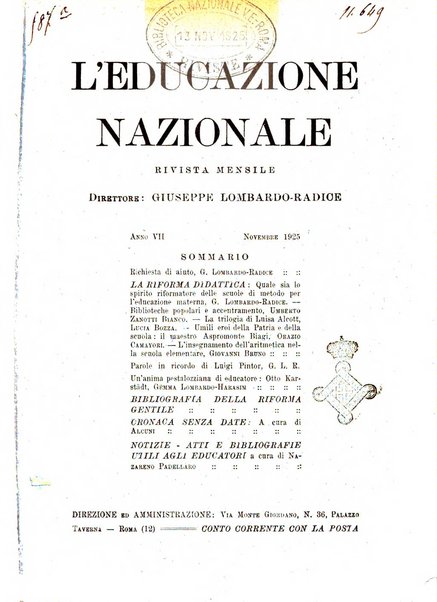 L'educazione nazionale