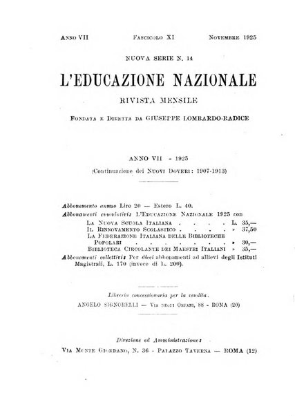 L'educazione nazionale