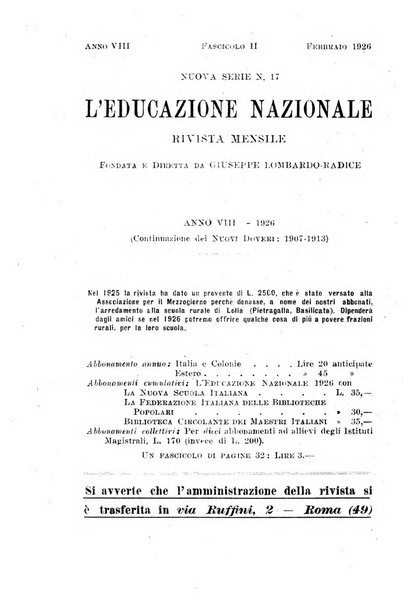 L'educazione nazionale