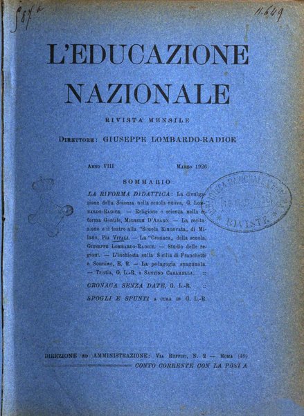 L'educazione nazionale