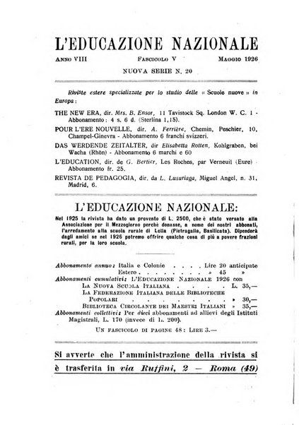 L'educazione nazionale