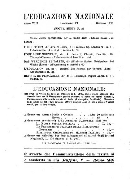 L'educazione nazionale