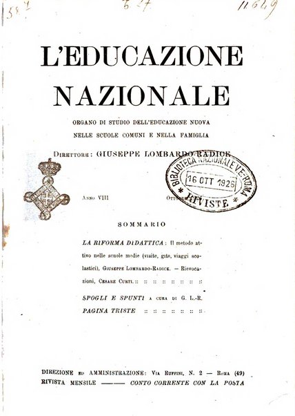 L'educazione nazionale