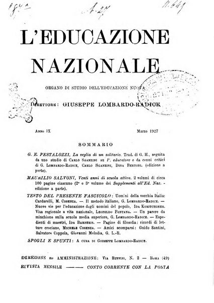 L'educazione nazionale