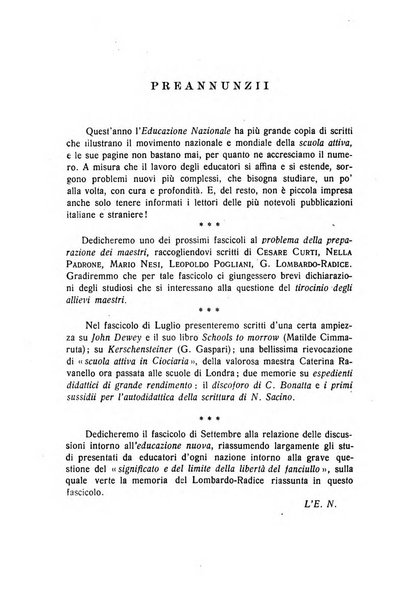 L'educazione nazionale