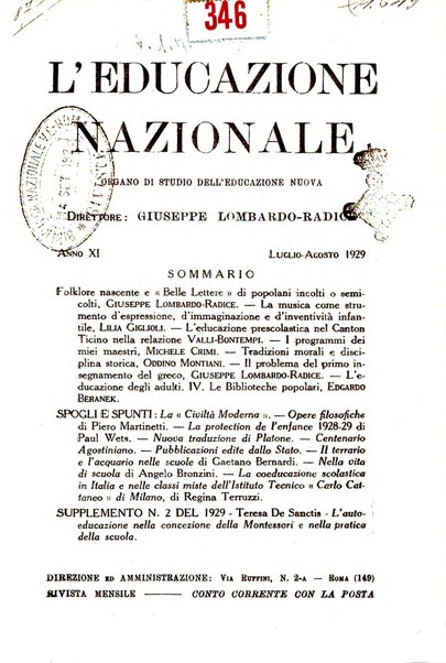 L'educazione nazionale