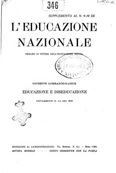 L'educazione nazionale