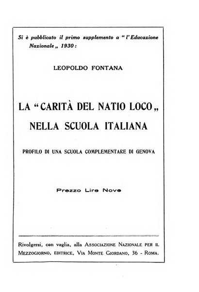 L'educazione nazionale