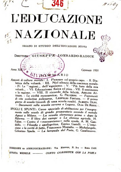 L'educazione nazionale