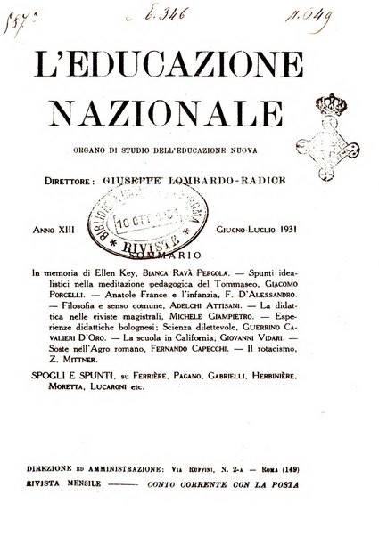 L'educazione nazionale