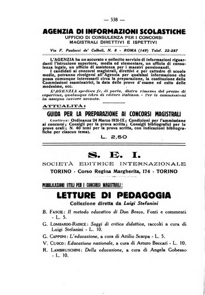 L'educazione nazionale