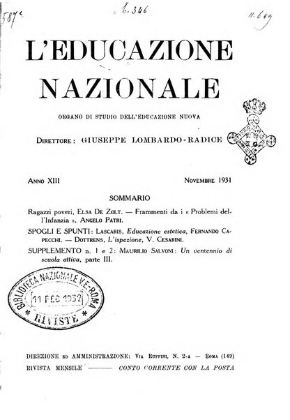 L'educazione nazionale