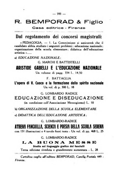 L'educazione nazionale