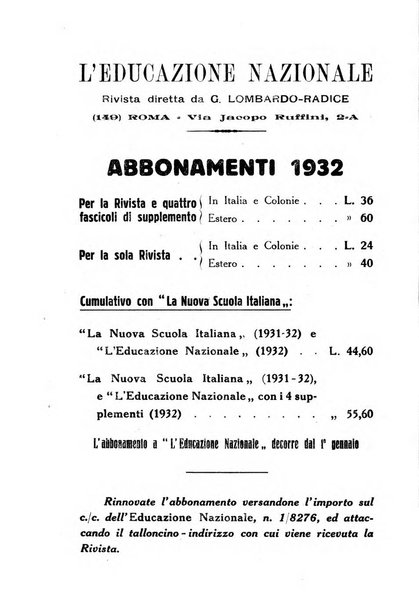 L'educazione nazionale