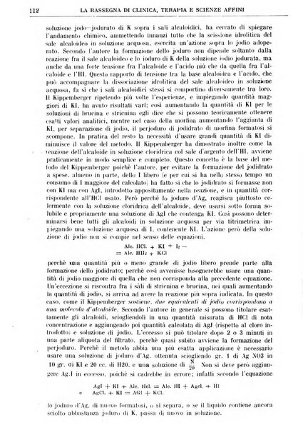 La rassegna di clinica, terapia e scienze affini