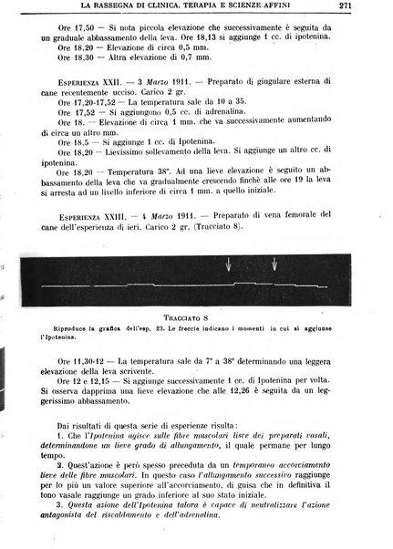 La rassegna di clinica, terapia e scienze affini